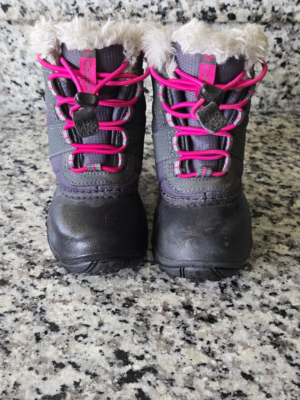 Columbia Rope Tow Kids Faux Fur Lined Winter Boots Size 8